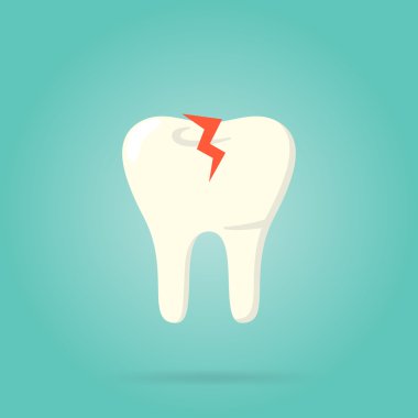 Diş izole logosu, vektör