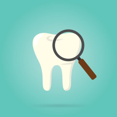 Diş izole logosu, vektör