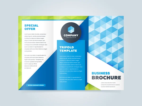 Modèle de conception de brochure d'affaires triple — Image vectorielle