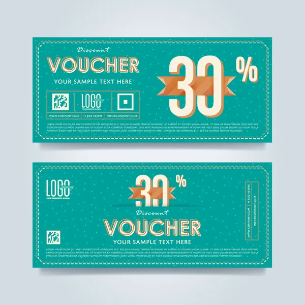 Gift voucher sjabloon, vector lay-out — Stockvector