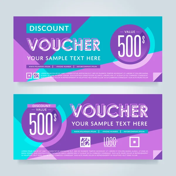 Gift voucher template, vector layout — Stock Vector