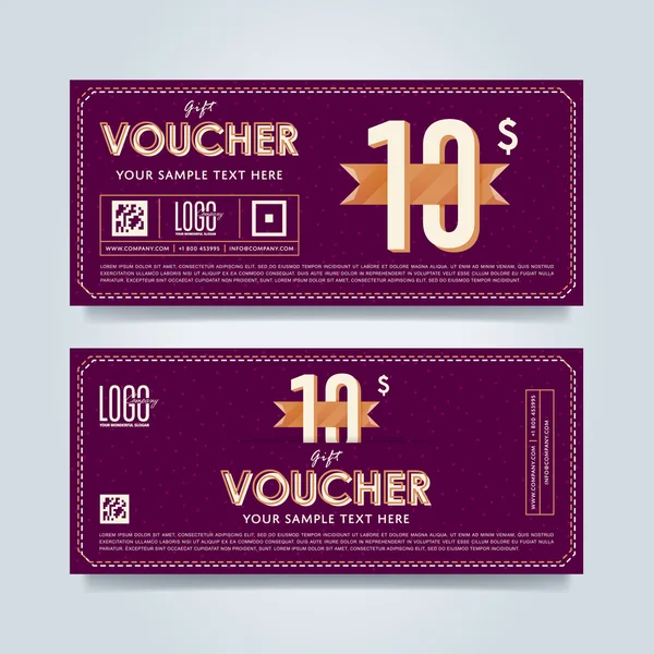 Gift voucher sjabloon, vector lay-out — Stockvector