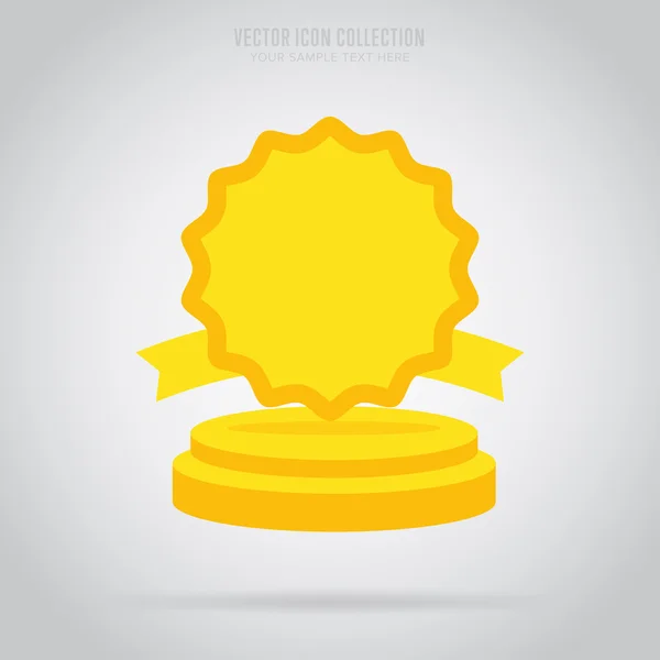 Emblema isolado do vencedor, etiqueta ou adesivo, vetor — Vetor de Stock