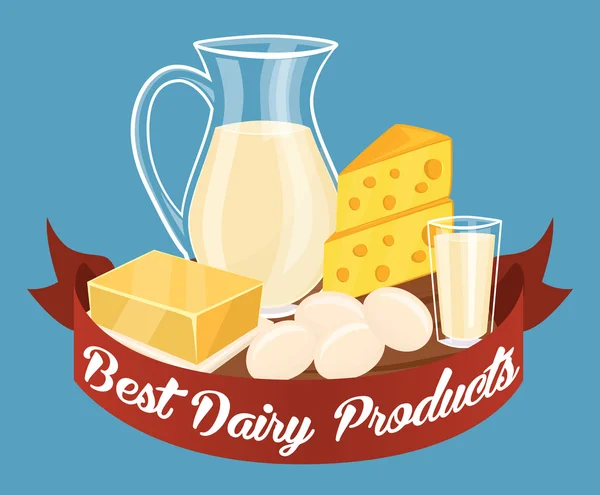 Milchprodukte isoliert, Bitmap-Abbildung — Stockfoto
