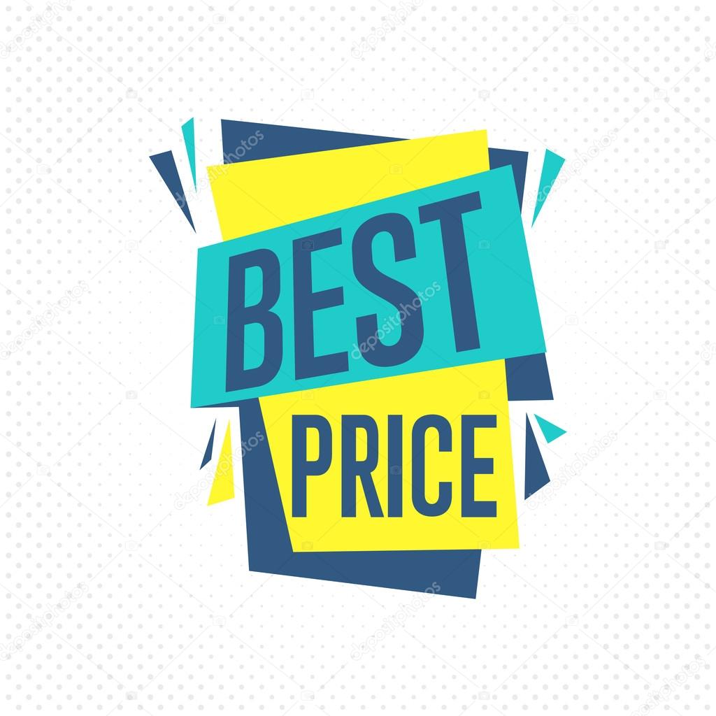 Sale badge, vector in flat design style. Best price badge.