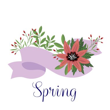 Çiçekler izole vektör