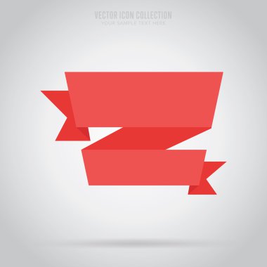 Soyut şerit etiket, izole vektör.