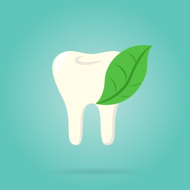 Diş izole logosu, vektör