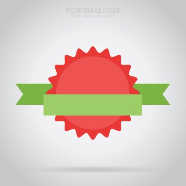Soyut izole rozet, etiket veya etiket, vektör