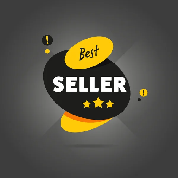 Insignia del best seller plana — Archivo Imágenes Vectoriales