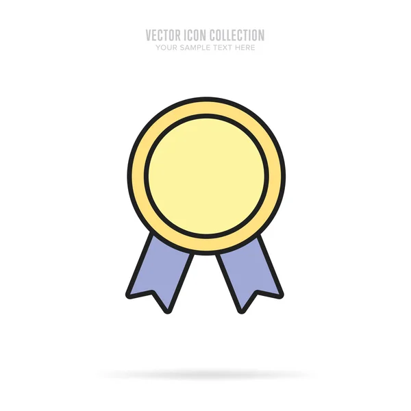 Premios iconos aislados con sombra — Vector de stock