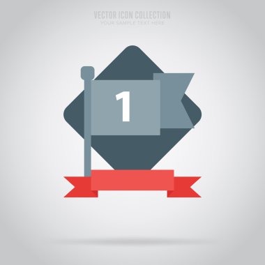 Kazanan izole rozet, etiket veya etiket, vektör