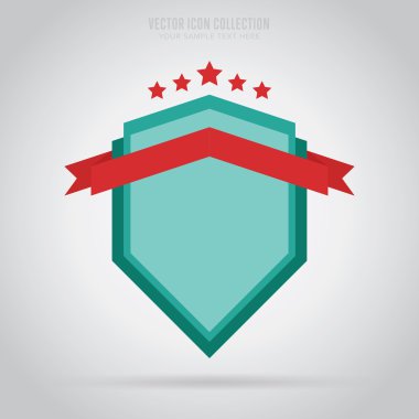 Soyut izole rozet, etiket veya etiket, vektör