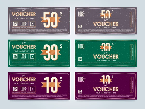 Gift voucher sjabloon, vector lay-out — Stockvector