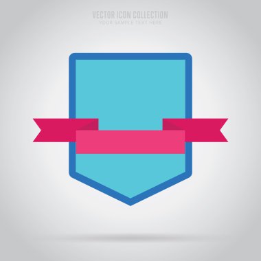 Soyut izole rozet, etiket veya etiket, vektör