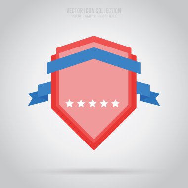 Soyut izole rozet, etiket veya etiket, vektör