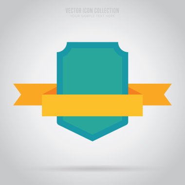 Soyut izole rozet, etiket veya etiket, vektör