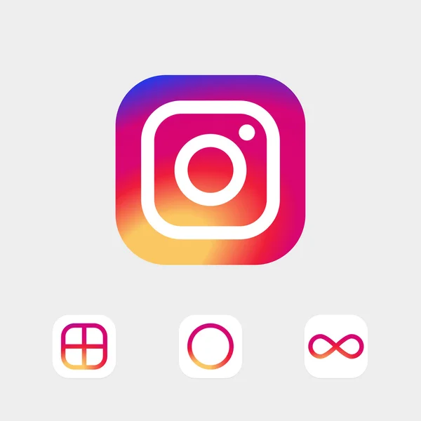 Instagram logotype baru . - Stok Vektor