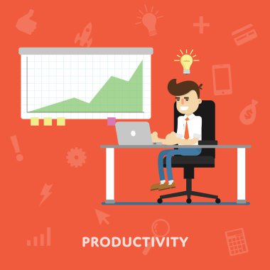 onun laptop çalışma iş adamı