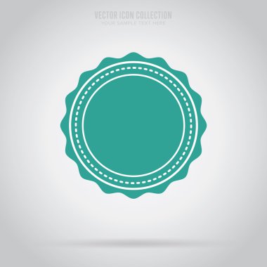 Soyut izole rozet, etiket veya etiket, vektör