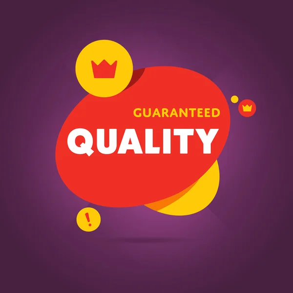 Garantierte Qualität Flat Vector Banner — Stockvektor