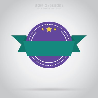 Soyut izole rozet, etiket veya etiket, vektör