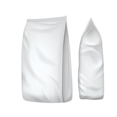 Boş ambalaj şablon mockup beyaz izole.