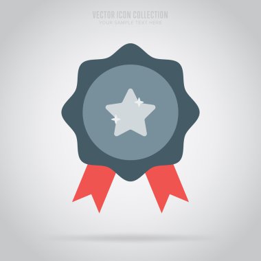 Kazanan izole madalya, etiket veya etiket, vektör