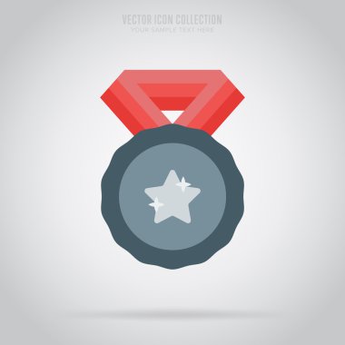 Kazanan izole madalya, etiket veya etiket, vektör