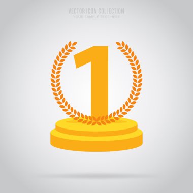 Kazanan izole rozet, etiket veya etiket, vektör