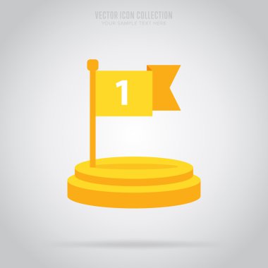 Kazanan izole rozet, etiket veya etiket, vektör