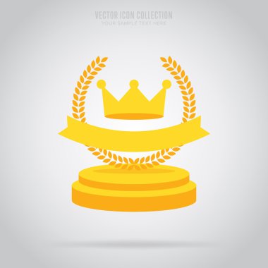 Kazanan izole rozet, etiket veya etiket, vektör