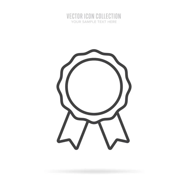 Premios iconos aislados con sombra en estilo lineal . — Vector de stock