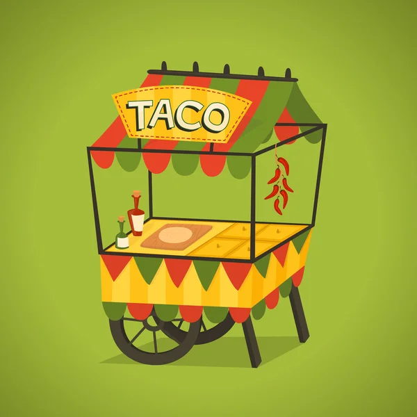 Mexican street food concept. — Stock Vector