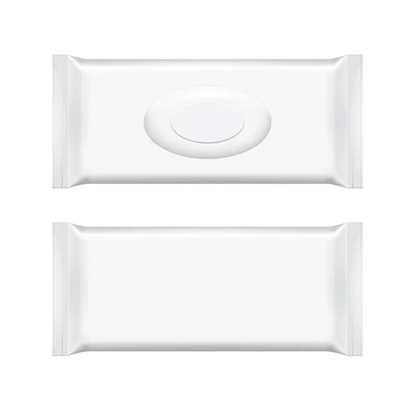 Plantilla de embalaje en blanco maqueta aislada en blanco . — Vector de stock