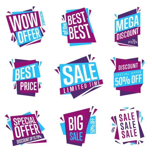 Venta banner vector conjunto aislado — Vector de stock