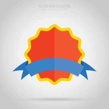 Soyut izole rozet, etiket veya etiket, raster