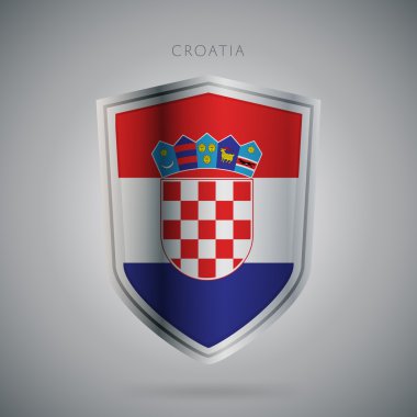 Avrupa bayrakları serisi, raster. Hırvatistan. Modern simge.