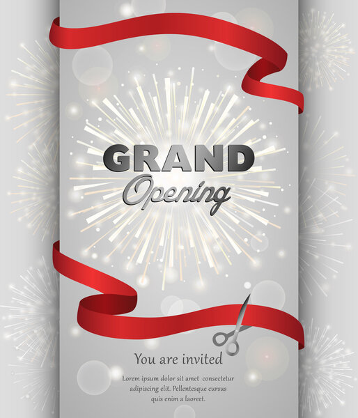 Grand opening banner design vector illustration