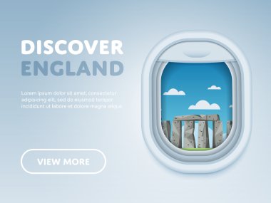 Uçakla seyahat. Pencereyi simge yapılar.