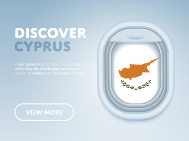 Uçakla seyahat. Düz vektör tasarım afişi.