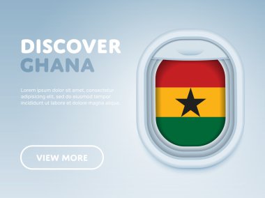 Uçakla seyahat. Düz vektör tasarım afişi.