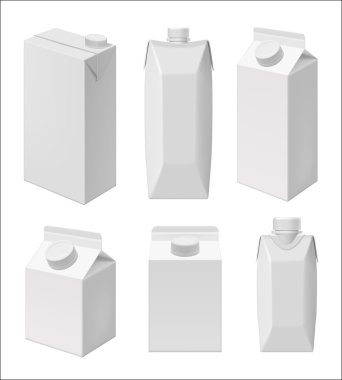 Meyve suyu ve süt boş ambalaj şablonu