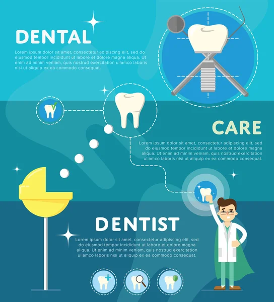Набір стоматологічної інфографіки — стоковий вектор