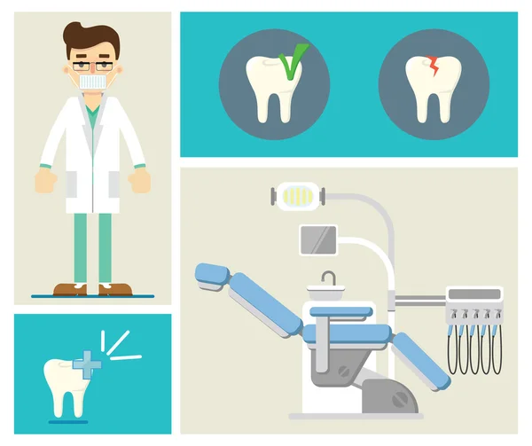 Zestaw dentystyczny Infografika — Wektor stockowy