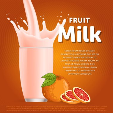 Greyfurt tatlı milkshake tatlı kokteyl