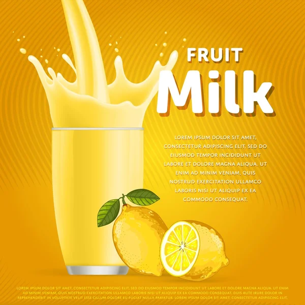 Cocktail dolce al limone — Vettoriale Stock