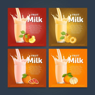 Meyve tatlı milkshake tatlı kokteyl karıştırın.