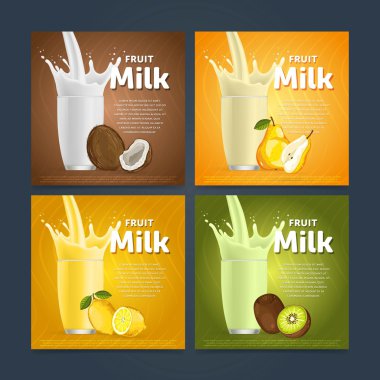 Meyve tatlı milkshake tatlı kokteyl karıştırın.