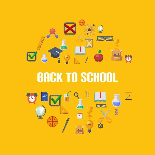 Back to school infographics concept — Stock Vector